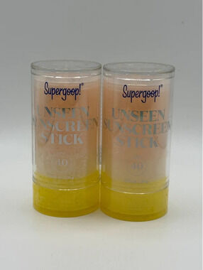 2 Supergoop! Unseen Sunscreen Stick SPF 40 0.70 oz Exp 06/2027